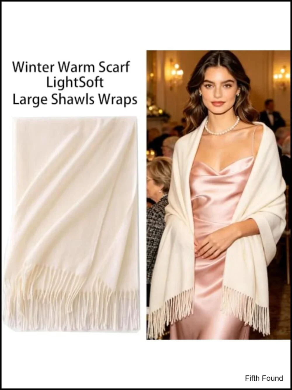 Ultra Soft Winter Scarf Shawl Wrap Warm Cold Weather Tassel 30x75 in